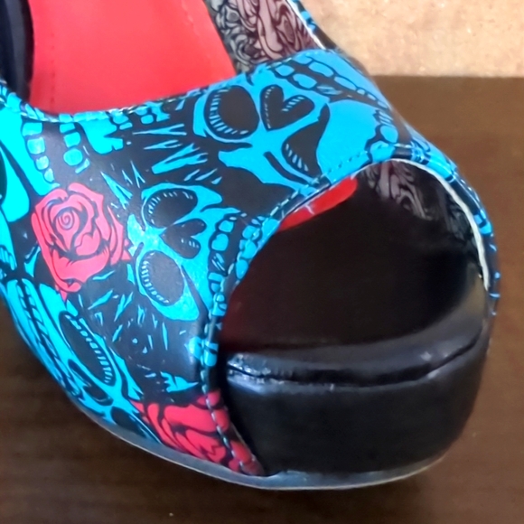Iron Fist Muerte Punk 4" Peep Toe Heels US5/36 - Picture 14 of 14